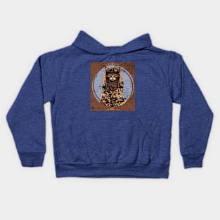 Steampunk Cat Portrait Kids Hoodie